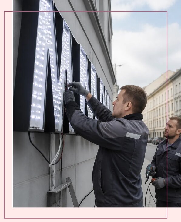 Изготовление и монтаж светодиодных LED вывесок в Красном Сулине