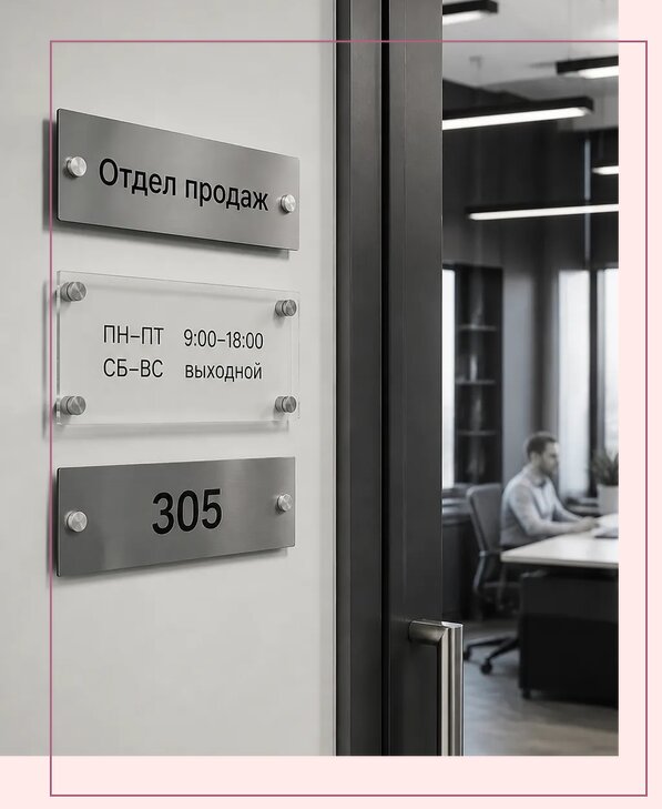 Офисные таблички на дверь в Красном Сулине по цене от 5001 р. | Аванза-Крл